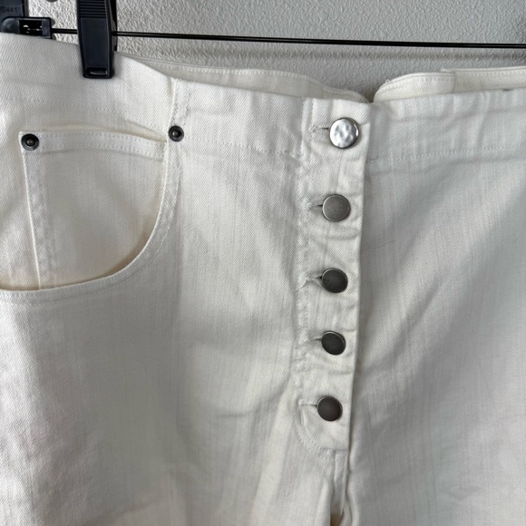 RACHEL COMEY Wilkes Pant Dirty White Distressed Designer Casual Women’s 12 - Picture 7 of 16